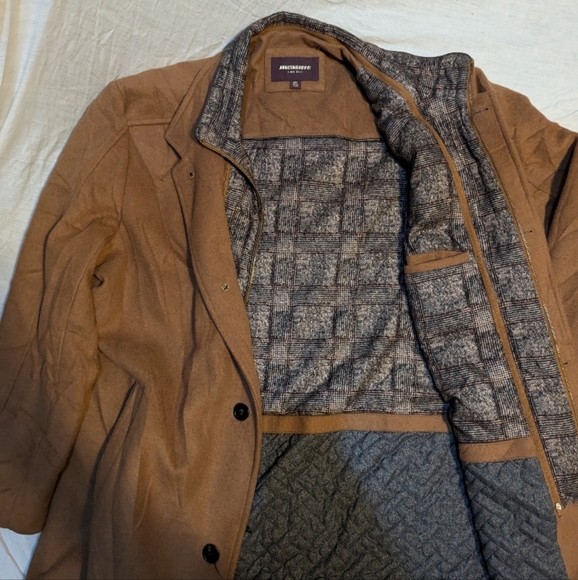Johnston and Murphy XXL brown wool coat - Picture 4 of 14